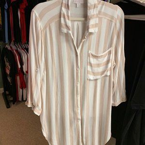 Vixbe Striped Crepe Blouse